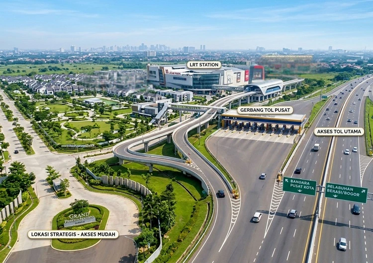 Lokasi strategis dengan jalan tol