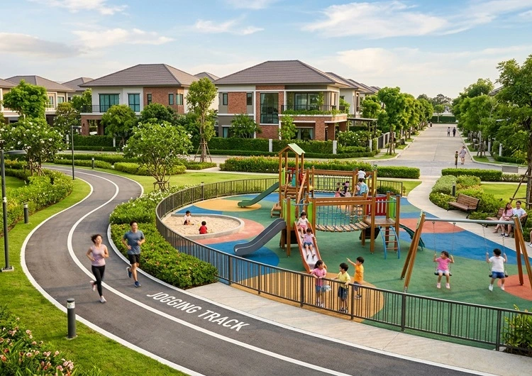 Tersedia taman bermain & jogging track